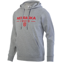 **Fan Wear** Augusta 60/40 Fleece Hoodie - CHARCOAL GREY