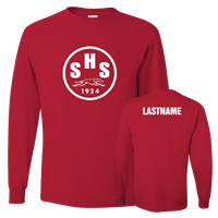 JERZEE Long Sleeve 50/50 Shirt - True Red